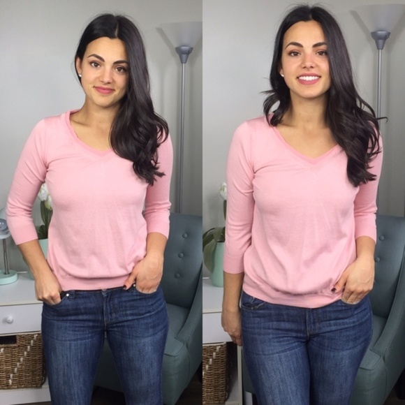 Talbots Sweaters - Talbots Light Pink 3/4 Sleeve Sweater